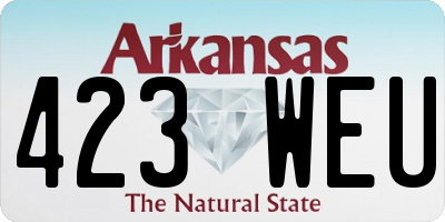 AR license plate 423WEU