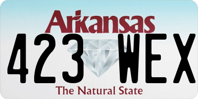 AR license plate 423WEX