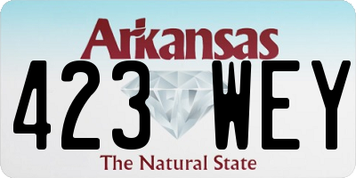 AR license plate 423WEY
