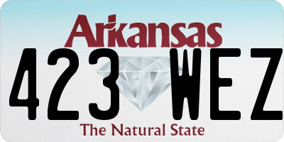 AR license plate 423WEZ