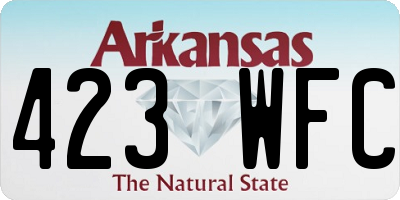 AR license plate 423WFC