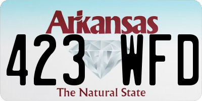 AR license plate 423WFD