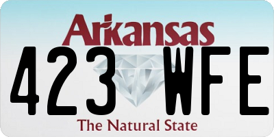 AR license plate 423WFE