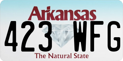 AR license plate 423WFG