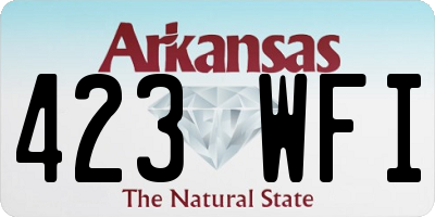 AR license plate 423WFI