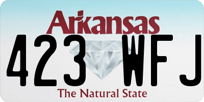 AR license plate 423WFJ