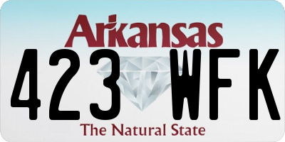 AR license plate 423WFK