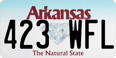 AR license plate 423WFL
