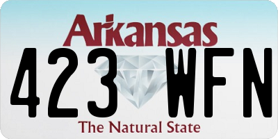 AR license plate 423WFN