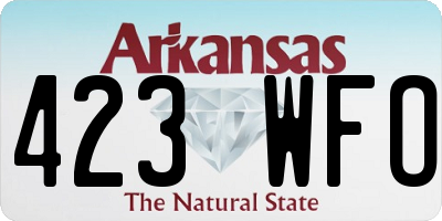 AR license plate 423WFO