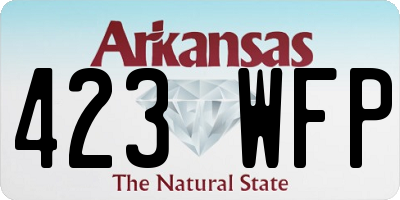 AR license plate 423WFP