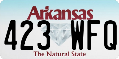 AR license plate 423WFQ