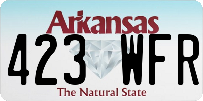 AR license plate 423WFR