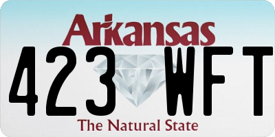 AR license plate 423WFT