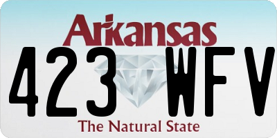 AR license plate 423WFV
