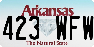 AR license plate 423WFW
