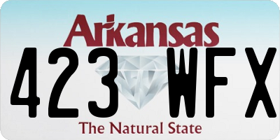 AR license plate 423WFX