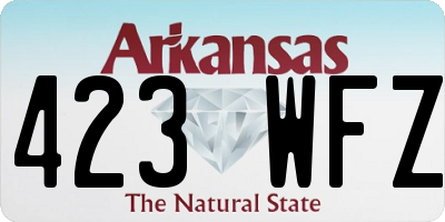 AR license plate 423WFZ