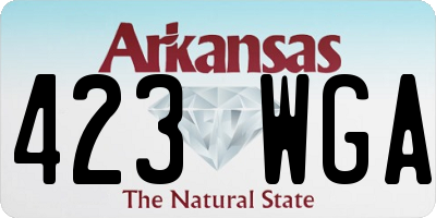 AR license plate 423WGA
