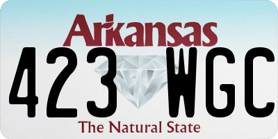 AR license plate 423WGC