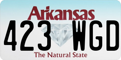 AR license plate 423WGD