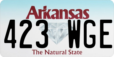 AR license plate 423WGE