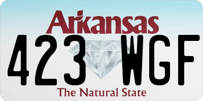 AR license plate 423WGF