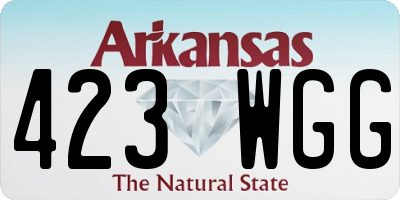 AR license plate 423WGG