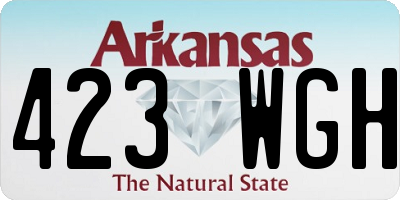 AR license plate 423WGH