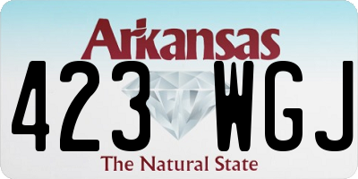 AR license plate 423WGJ