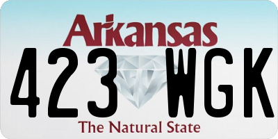 AR license plate 423WGK