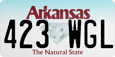 AR license plate 423WGL