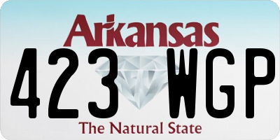 AR license plate 423WGP