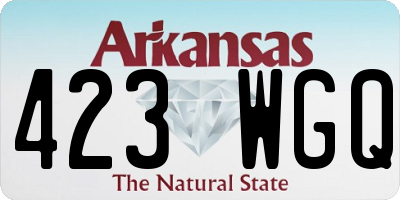 AR license plate 423WGQ