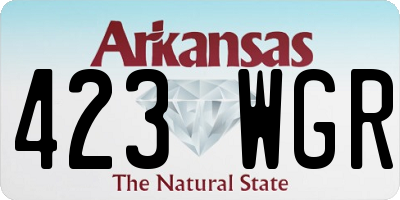 AR license plate 423WGR