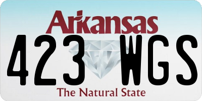AR license plate 423WGS