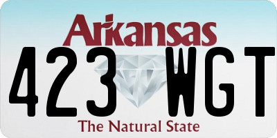 AR license plate 423WGT