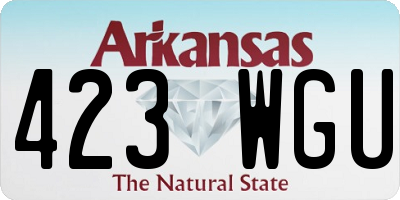 AR license plate 423WGU