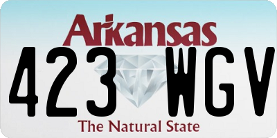AR license plate 423WGV