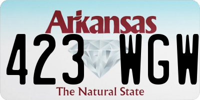 AR license plate 423WGW