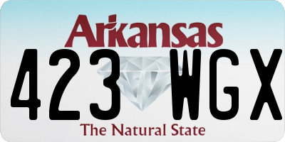 AR license plate 423WGX