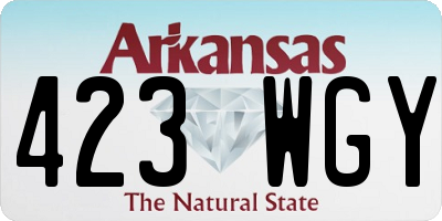 AR license plate 423WGY