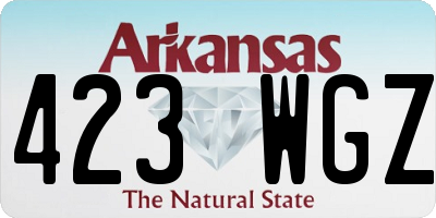 AR license plate 423WGZ