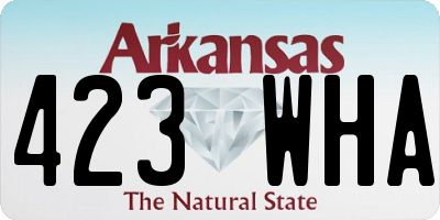 AR license plate 423WHA