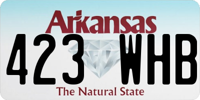 AR license plate 423WHB