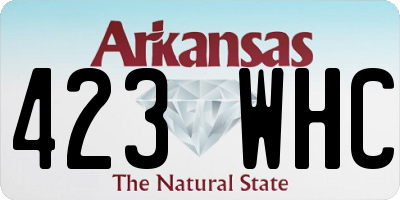AR license plate 423WHC