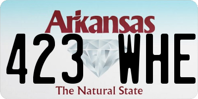 AR license plate 423WHE