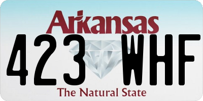 AR license plate 423WHF
