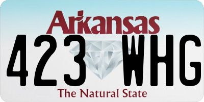 AR license plate 423WHG