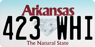 AR license plate 423WHI